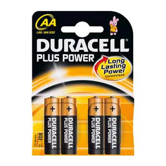 Duracell Plus AA Battery 4 Pack - Case of 20